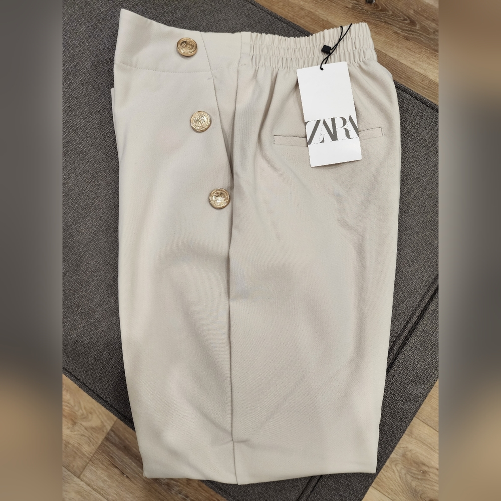 Buttoned Straight Leg Pants - Picture 2 of 2